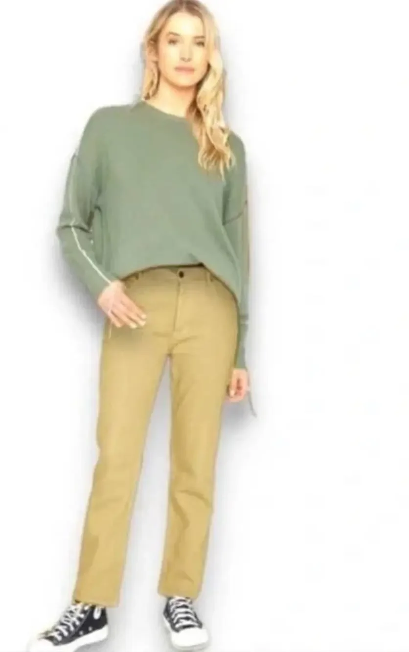 Free People x Sandrine Rose Straight Leg Jeans in Sunflower - 26